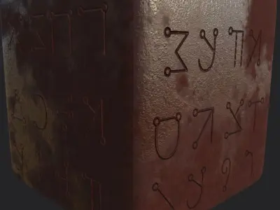 Ancient Magical Scripts set Height map Alpha Brushes decals Texture