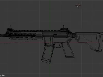 Heckler and Koch HK416 Low-poly 3D model