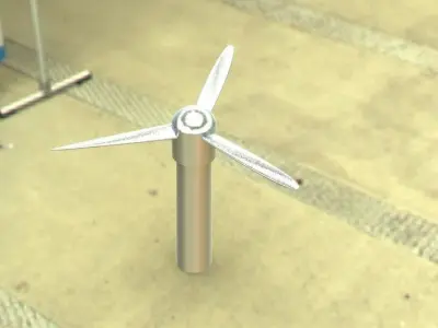 Propeller wind turbine Free 3D model