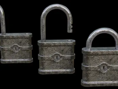 Old Padlock Low-poly 3D model purchase