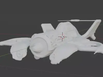 Fantasy aircraft 3D print model