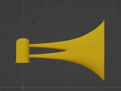 Cool Siren Horn Free low-poly 3D model