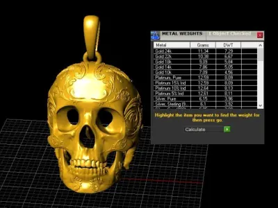 skull pendant 3D print model