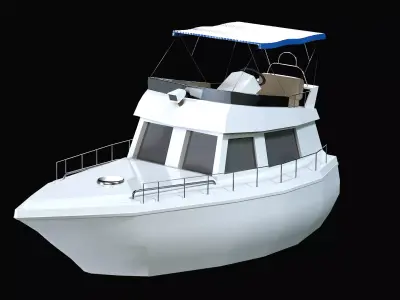 Sailing yacht Low-poly 3D model