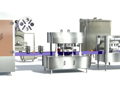 beverage production line 3D model