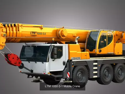 LTM Mobile Crane  2 in 1 3D Model Pack