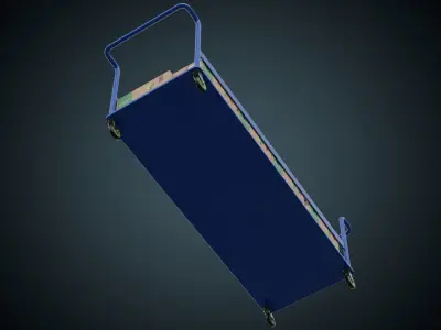 Transport Trolley 1 Basic Low-poly 3D model