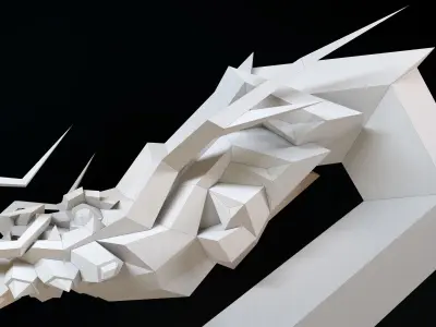 Dragon Low-poly 3D model 3