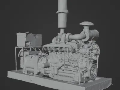 Industrial rusty device 3D model