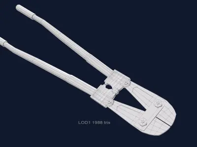 Bolt Cutter 1 Plus 1 PBR Game Ready Low-poly 3D model