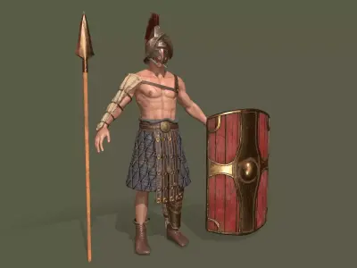 Gladiator  Low-poly 3D model