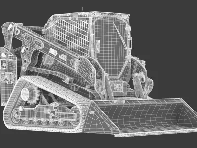 CAT Compact Track Loader 265 Dirty 3D model