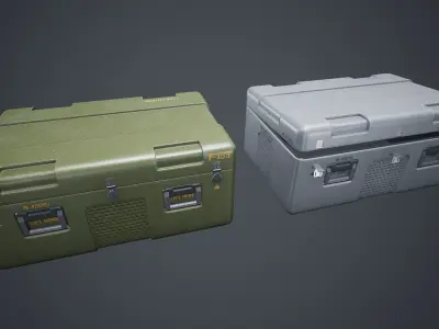 Animated Military Case 04 Low-poly 3D model