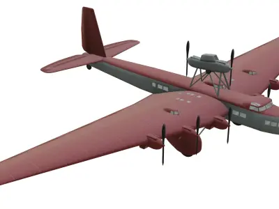 Tupolev ANT-20 Maxim Gork Low-poly 3D model
