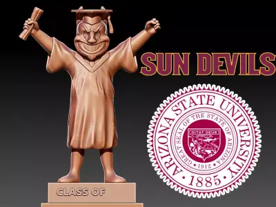 GRADUATION MASCOT ARIZONA STATE UNIVERSITY - 3D PRINT 3D print model