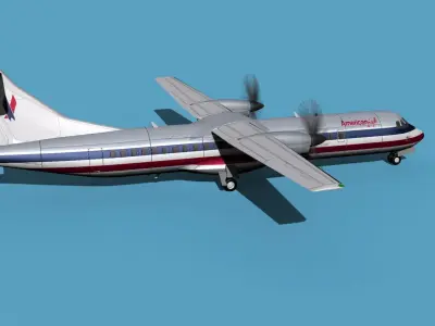 ATR  ATR-72-600 American Eagle 3D model