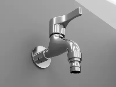 Washing Machine Tap - Realistic 3D Model 3D model