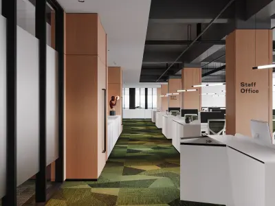 office interior 3D model 2