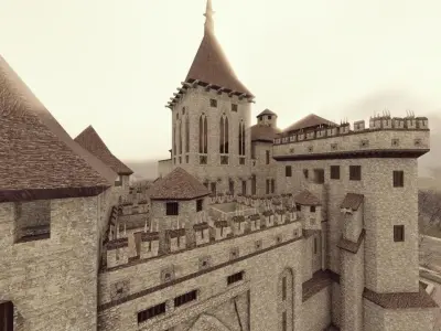 Medieval Castle 3D model 10