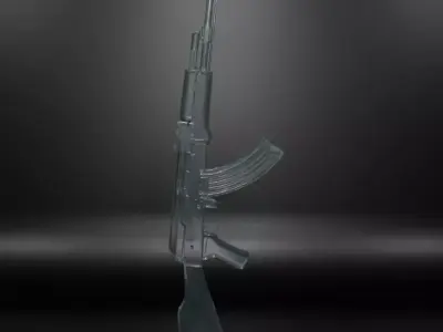 AK47 GLASS Free 3D model