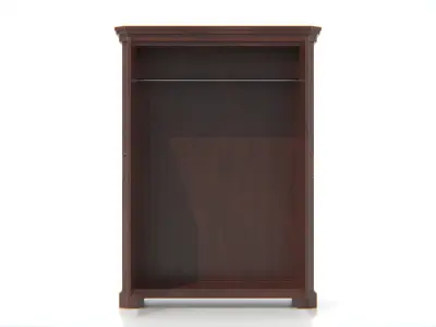 Antique Wooden Wardrobe Low-poly 3D model