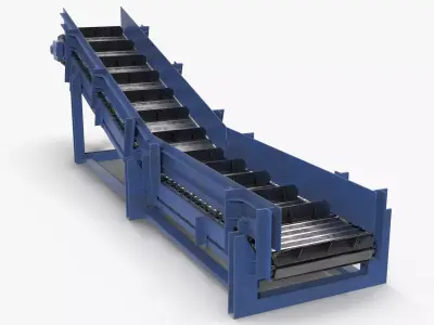 Apron conveyor 3D model