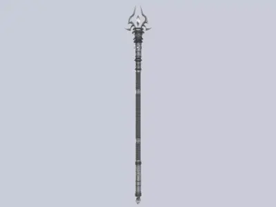 Forsaken scepter Low-poly 3D model