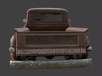 Vintage Rusty Pickup Truck 3D Model Realistic Old Classic 3D model