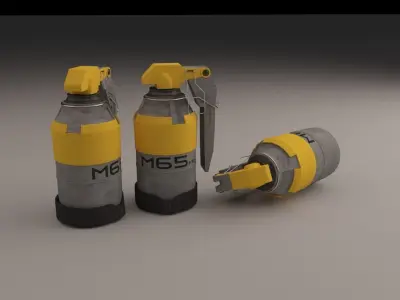 m65 grenade 3D model