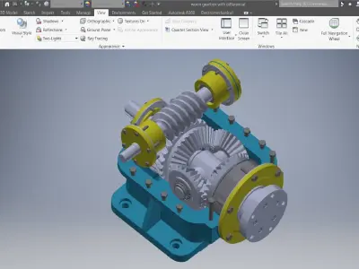 Speed Reducer gearbox differential 3D model