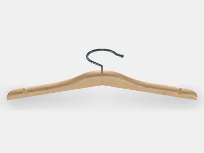 HANGA Childrens coathanger Low-poly 3D model