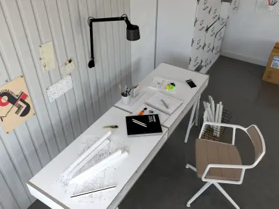 Office Workspace 3D model