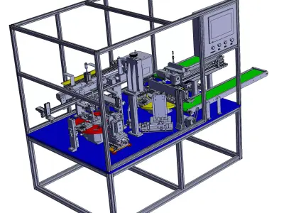 Automatic loading and unloading cam slitting machine 3D model