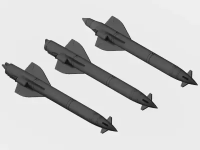 KH-66 AND KH-23 AIR-TO-SURFACE MISSILES 1-72 SCALE MODEL 3D print model