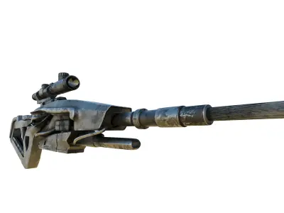 Modern futuristic sniper rifle 3D model