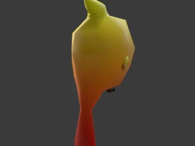 Low-Poly Cartoon Bird Low-poly 3D model