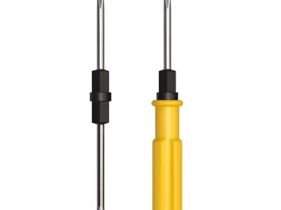 Screwdriver two screwdrivers Free low-poly 3D model