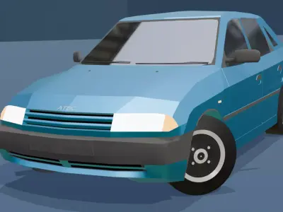 Game-Ready Car Free 3D Model Free low-poly 3D model