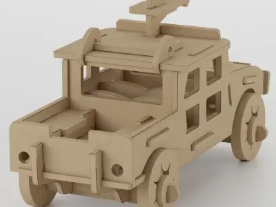 Jeep-Object 009193  Low-poly 3D model