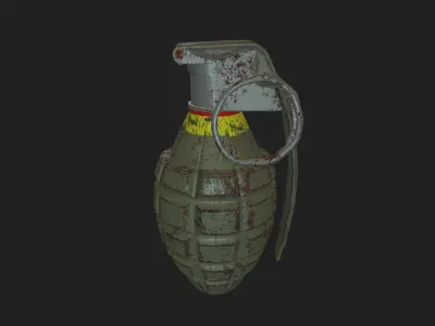 MK-2 Hand Grenade Low-poly 3D model purchase