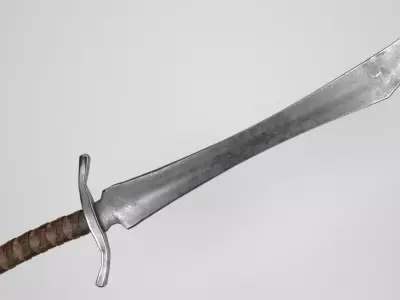 Longsword 2 sword Low-poly 3D model