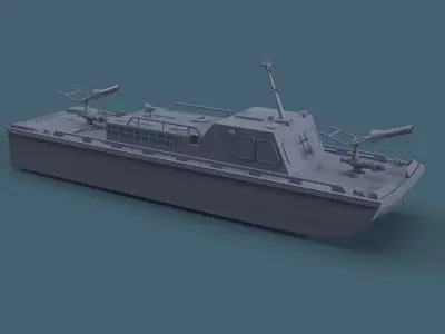 Fire boat for 3D Print 3D print model
