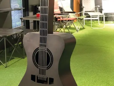 Sheet Metal Guitar Fireplace 3D model