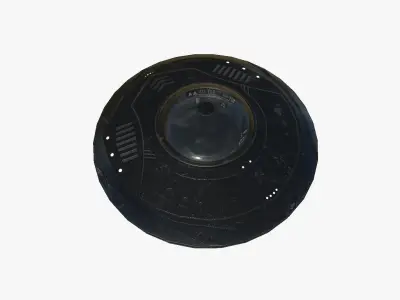 Alien Spaceship UFO B10 Black - Sci Fi Spacecraft Design Low-poly 3D model
