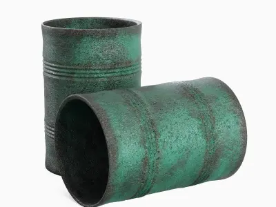 Used Steel Barrel Set B 3D model