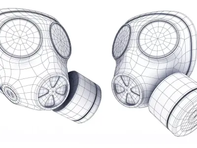 Gas Mask 3D model 2