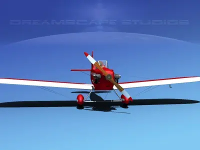 Flybaby airplane flying in sky 3D model