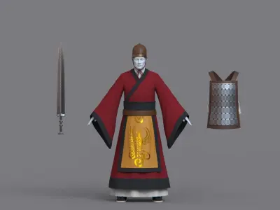 03-Ancient Chinese Armor-Zhou Dynasty 3D model