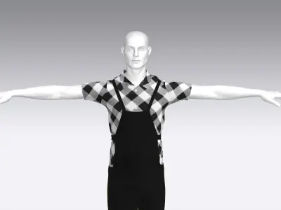 Worker Cloth Low-poly 3D model