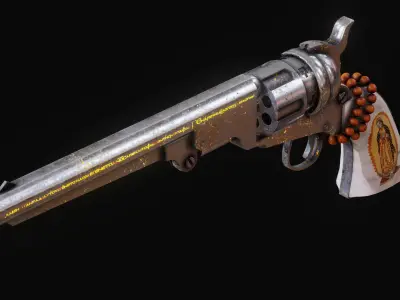 Monster Hunters 666 Cal Revolver Free low-poly 3D model